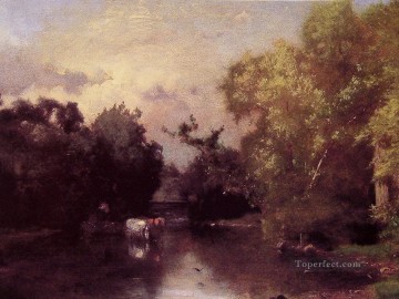 湖池の滝 Painting - ペコニックなニュージャージーの風景 トーナリスト ジョージ・インネス